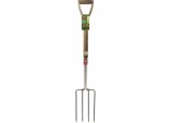 Ash Handle Stainless Steel Digging Fork - Length: 105cm