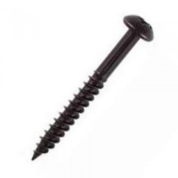Round Head Blk Screws, Pack of 10 - 4x25mm