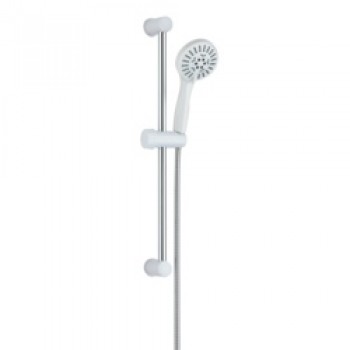 White Shower Rail Set - 60cm
