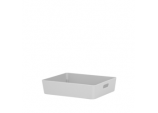 Studio Rectangular Basket 25 x 20 x 6cm - Cool Grey