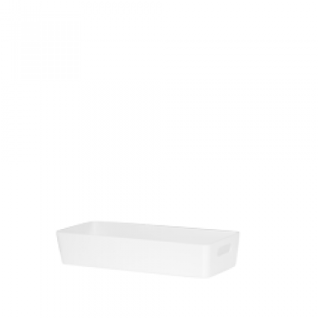 Studio Rectangular Basket 30 x 12.50 x 6cm - Ice White
