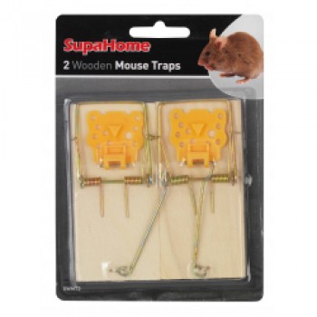Wooden Mouse Traps - Pack 2 Wooden Mouse Traps - Pack 2
