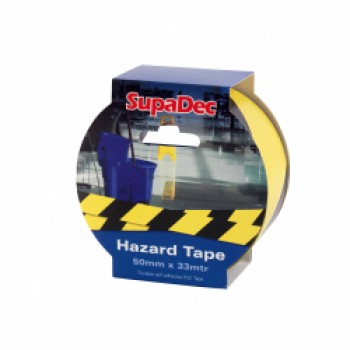 Hazard Warning Tape - 50mm x 33m Yellow/Black