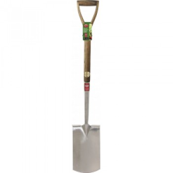 Ash Handle Stainless Steel Digging Spade - Length: 105cm