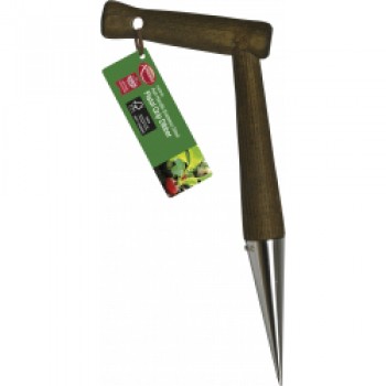 Ash Handle Stainless Steel Pistol Grip Dibber Ash Handle Stainless Steel Pistol Grip Dibber