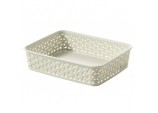 My Style Rattan Tray - Vintage White A5