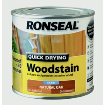 Quick Drying Woodstain Satin 250ml - Natural Oak