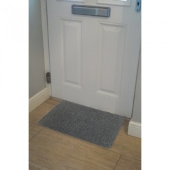 Basic Ribbed Indoor Doormat 40 x 60cm - Light Grey