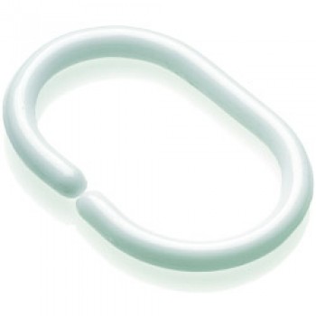 Shower Curtain &rsquo;C&rsquo; Rings (Pack of 12) - White