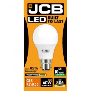 LED A60 806lm Opal 10w - B22 3000k