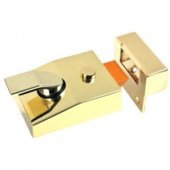 Double Locking Night Latch - Brass 60mm