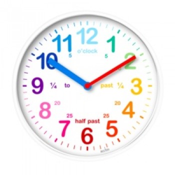 Wickford Kids Time Teach Clock 20cm - White