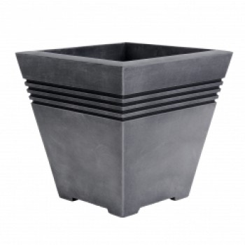 Milano Square Planter - 32cm Pewter