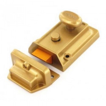 Champagne finish nightlatch + Brass cylinder - Standard