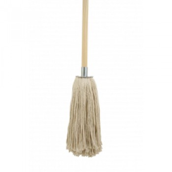 Cotton Mop & Wooden Handle - 12oz Cotton Mop & Wooden Handle - 12oz