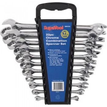 Chrome Combination Spanner Set - 22 Piece