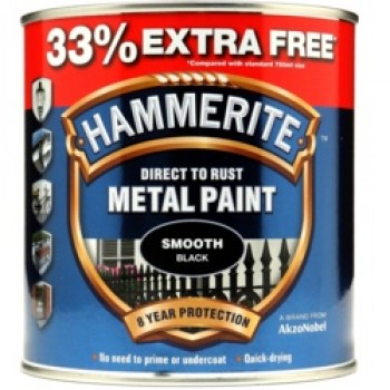 Metal Paint Smooth 750ml + 33% Free - Black