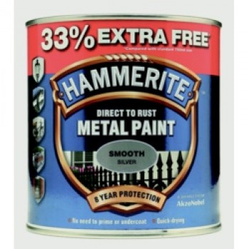 Metal Paint Smooth 750ml + 33% Free - Silver